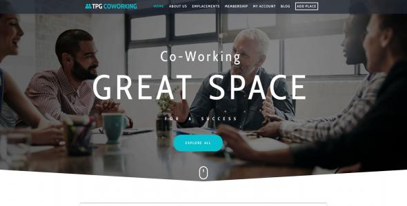 TPG CoWorking  WordPress theme